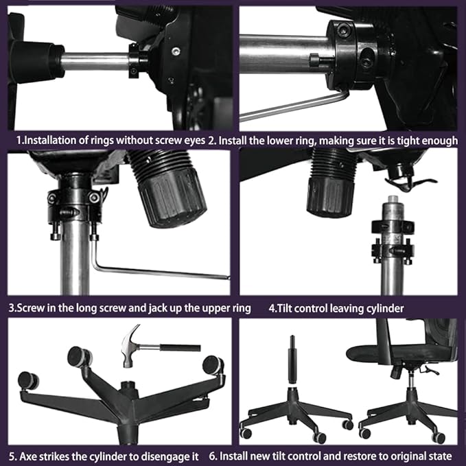 Gjpwyfdc Gaming Chair Tilt Mechanism Replacement, Heavy Duty 6'' X 8.7''- for Executive, Desk and Gaming Chairs