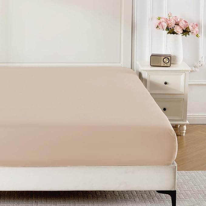 ROSE&RISY Khaki Fitted Sheet, Soft and Breathable by ROSERISY