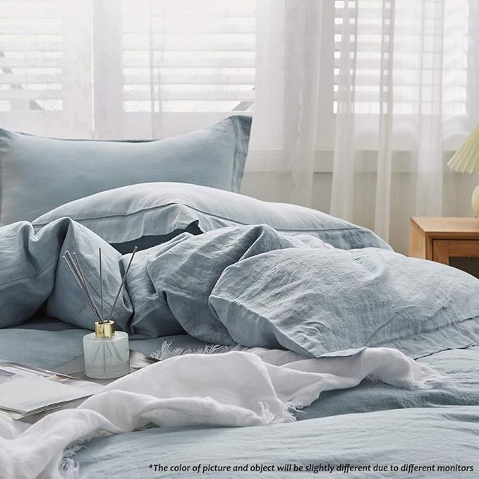 Simple&Opulence 100% French Flax Linen Duvet Cover Set - Image 5