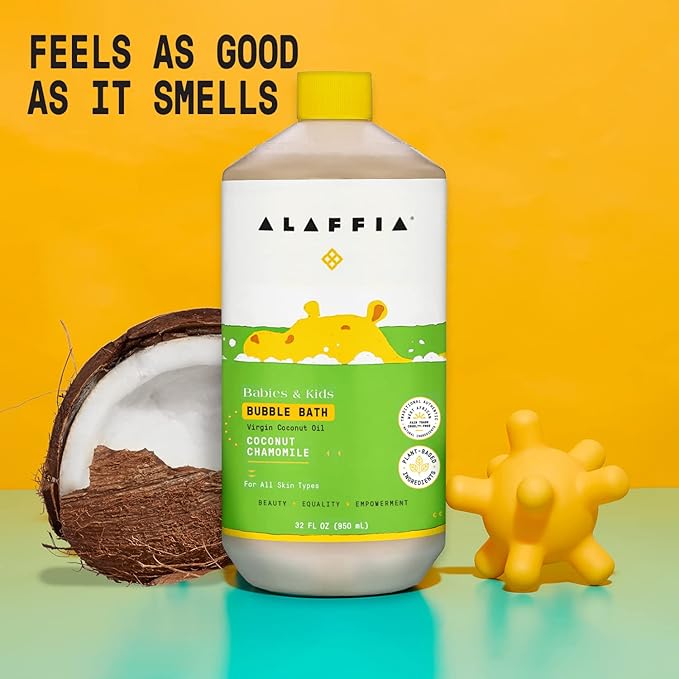 Alaffia Bubble Bath for Babies & Kids, Coconut Chamomile 2-Pack – Long-Lasting - Image 8