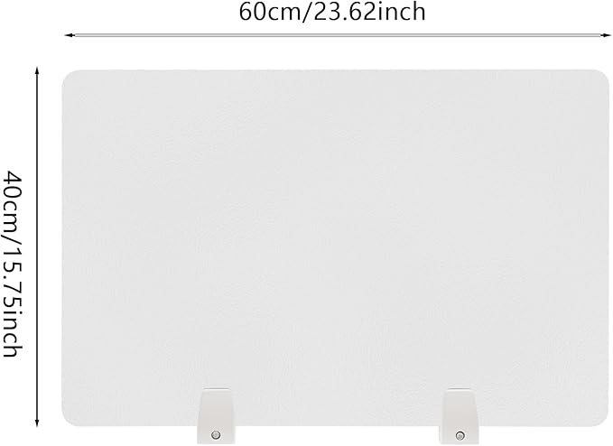 4PCS Desk Dividers Office Partitions,Privacy Desk Panel Protective, Frosted Acrylic with Clamps Classroom Privacy Shield for Offices Schools Call Centers 23.62x15.75in (Frosted Color)