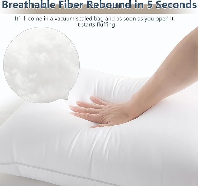 CozyLux Pillows King Size Set of 2, Hotel Quality Bed Pillows - Image 4