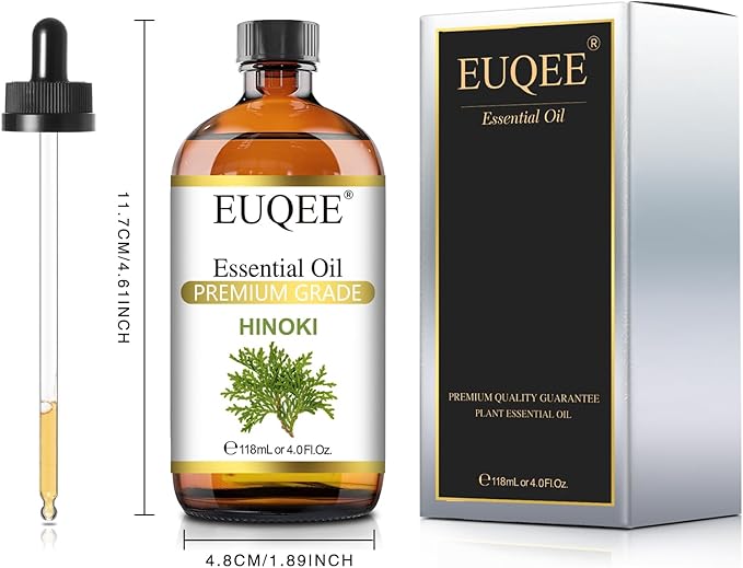 EUQEE Hinoki Essential Oil 118ml/4Fl Oz Pure Japanese Hinoki Oil Premium - Image 9