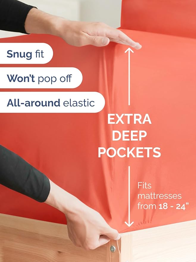 Extra Deep Twin Fitted Sheet - Image 2
