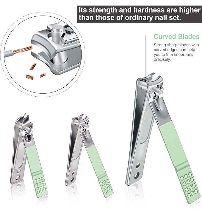 Manicure Set - 7 Pieces Professional Travel Nail Clippers - Image 3