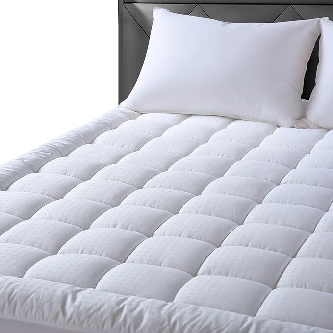 EASELAND OlympicQueen Mattress Pad Pillow Top Mattress Cover Quilted Fitted - Image 9