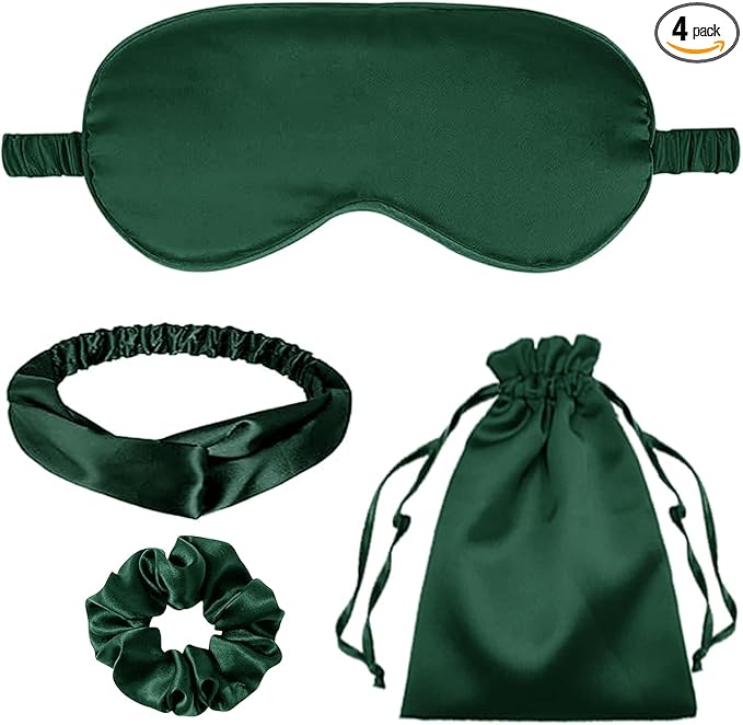4Pcs Silk Sleep Masks Satin Eye Mask Silky Eyes Cover Blindfold Eyeshade by WJingYiJia
