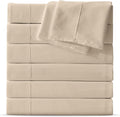 Maple&Stone Queen Flat Sheet 6 Pack, Premium Soft & Breathable, Brushed by MapleStone