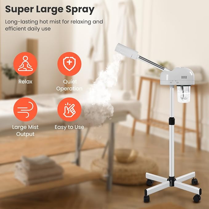 TASALON Professional Facial Steamer, Hot Mist Spray, Vaporizador Facial Steamer - Image 4
