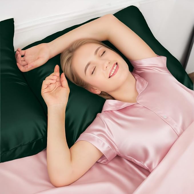 INSSL Silk Pillowcase for Women, Mulberry Silk Pillowcase for Hair an Skin and - Image 2