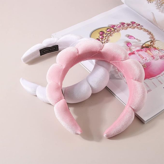 Luckybear Spa Headband for Washing Face, Velvet Makeup Headband - Image 3
