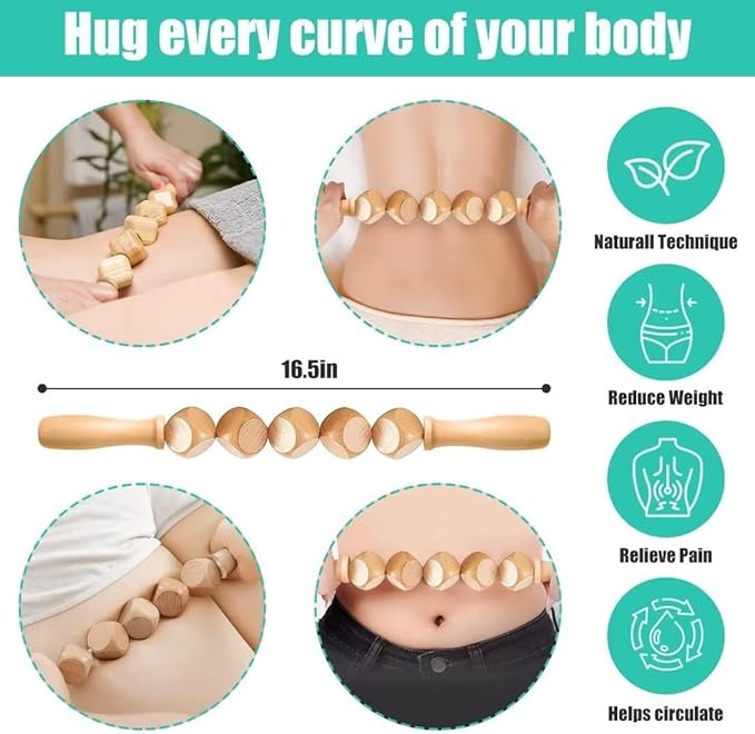 10-in-1 Wood Therapy Massage Tools Gua Sha Wooden Massager - Image 7