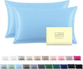 Silk Pillow Cases 2 Pack Soft Breathable and Sliky King Size Pillow Cases Set by Suatien