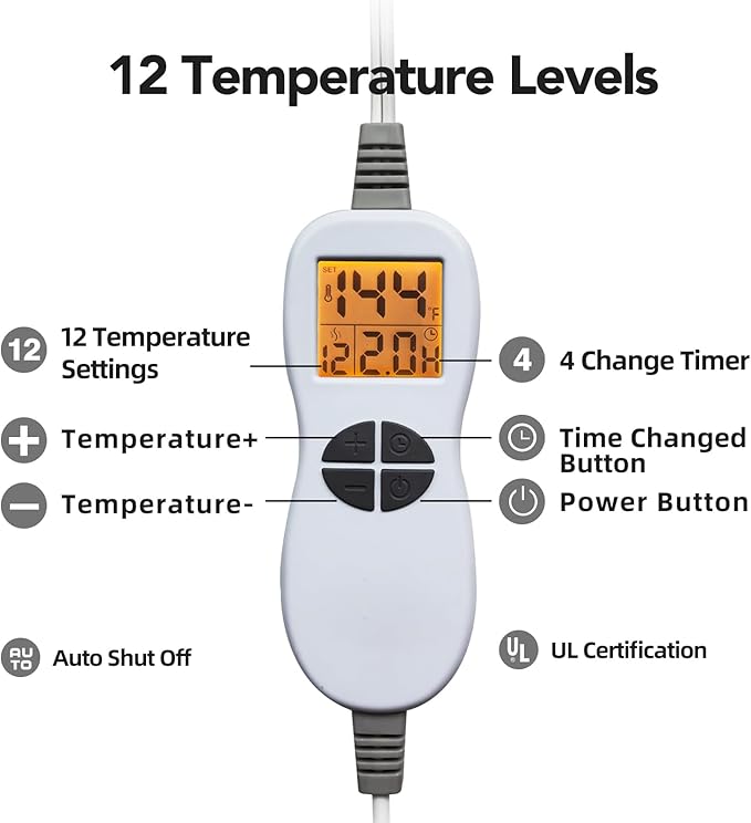 Ambershine 17''x33'' XXXL King Size Heating Pad - Image 5