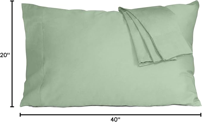 Pillow Cases, King Size Cotton Percale Weave Pillowcases, Pre-Shrunk Breathable - Image 9