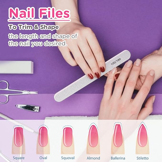 Nail Files and Buffer, TsMADDTs Professional Manicure Tools Kit Rectangular Art - Image 3