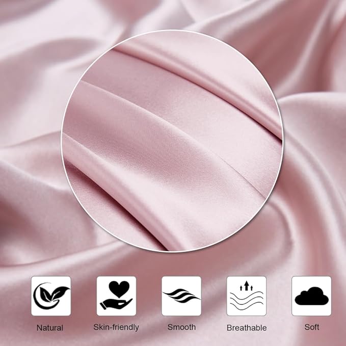 Ravmix Silk Pillow Cases with Zipper, 21momme Mulberry Silk Pillowcase - Image 7