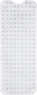 ENKOSI Bath Mat – 40 x 16 Inch Extra Long Non Slip Bathtub Mat – Anti Slip Clear Shower Mat with Suction Cups and Drain Holes – Bathroom Mat for Bath Tub and Smooth Shower Floors (40x16 Clear)