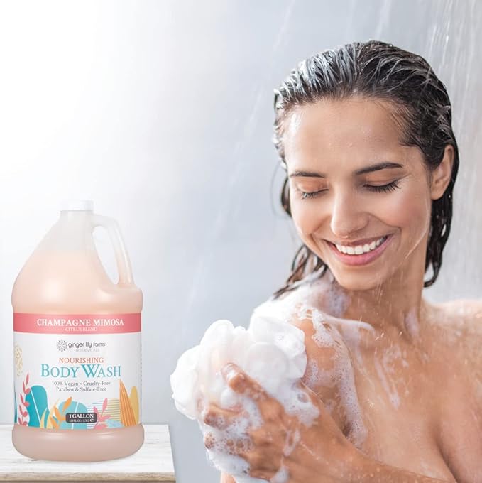 Ginger Lily Farms Botanicals Nourishing Body Wash, Champagne Mimosa, 100% Vegan - Image 7