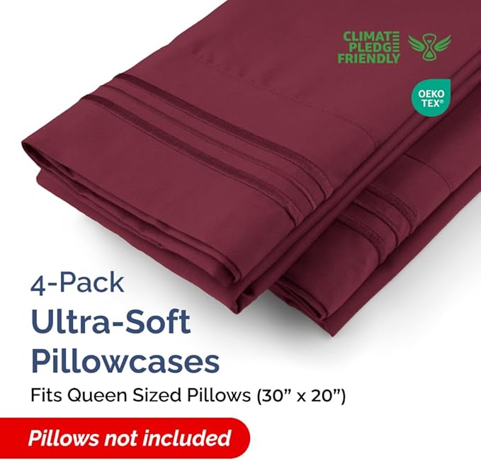 Queen Pillow Cases Set of 4 - Image 2