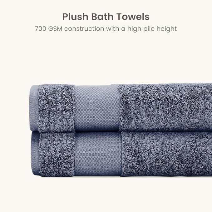 BIOWEAVES 100% Organic Cotton 700 GSM Luxury Bath Towels - Image 3