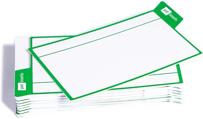 PATboard Scrum Board and Kanban Board - 16 Task Cards Medium - with nanocups® for Glass - Green