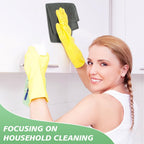 SINLAND Microfiber Dish Cloths Wash Clothes for Kitchen Best Kitchen Cloths Cleaning Cloth Poly Scour Side 12"x12" (5Pack, Dark Grey)