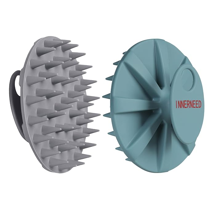 Scalp Massager Shampoo Brush, Wet & Dry Manual Scalp Care Head Scrubber Hair by INNERNEED