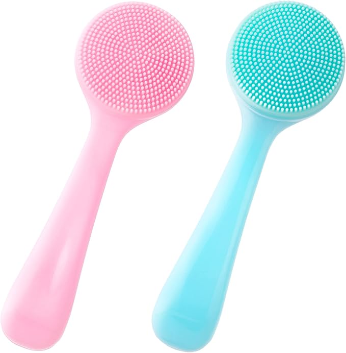 HINZIC 2 Pack Silicone Manual Facial Cleansing Brush, Skin Friendly Waterproof by HINZIC