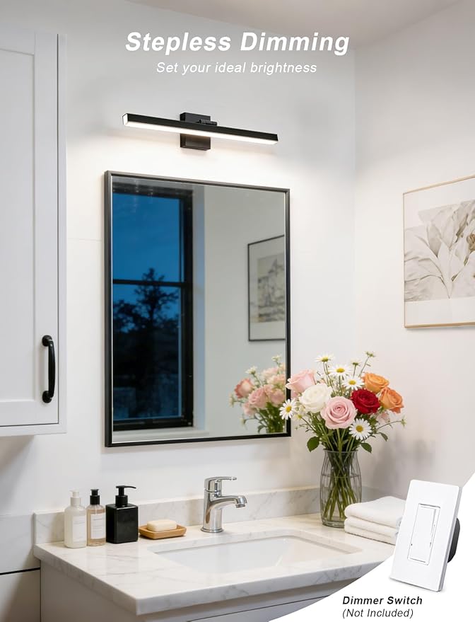 IZORRO Modern Bathroom Vanity Light 16 inch, 12W Dimmable Led Bathroom Light - Image 3