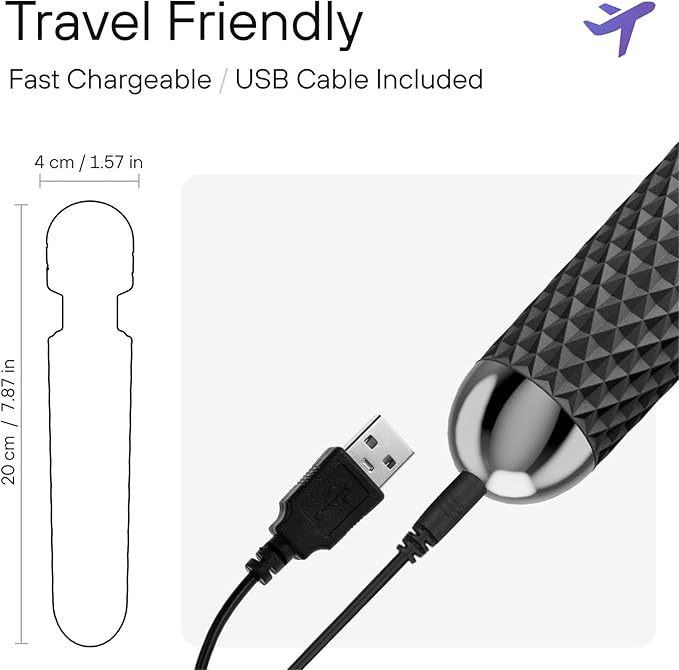 bed geek Handheld Cordless Personal Wand Massager – Waterproof, USB Rechargeable - Image 6