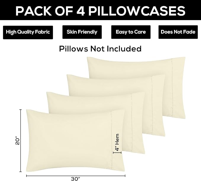 Utopia Bedding Queen Pillowcases - Image 3