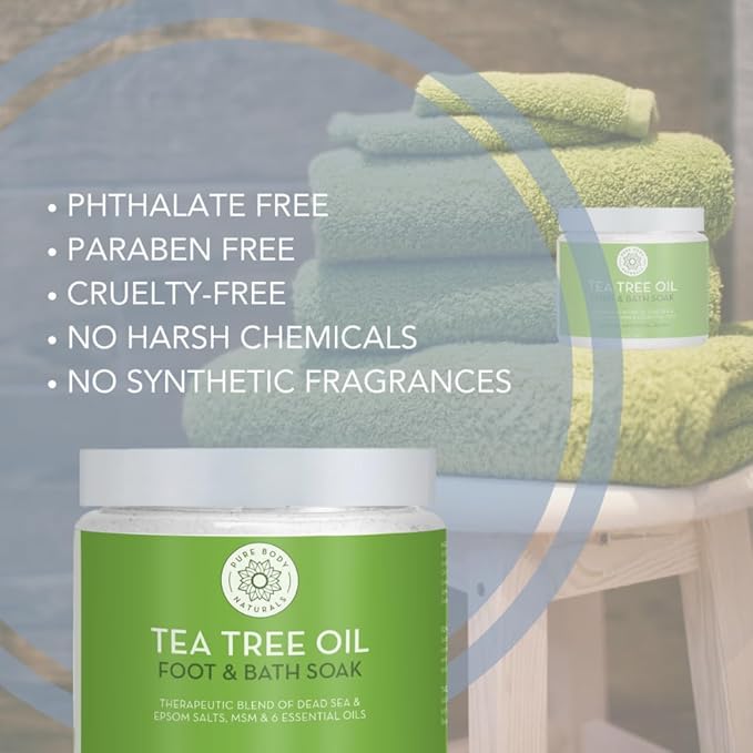 Pure Body Naturals Tea Tree Oil Foot & Bath Soak - Image 3