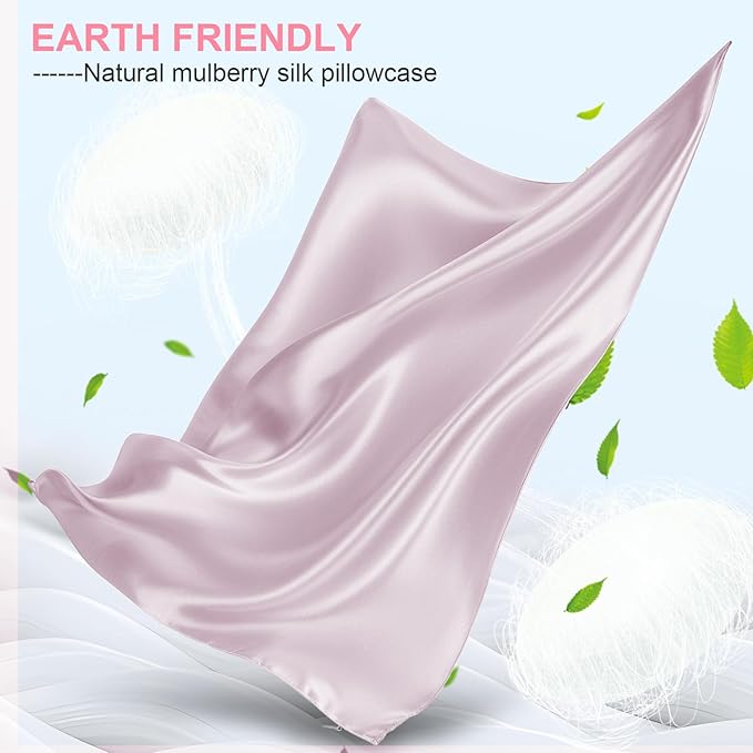 Silk Pillow Cases 2 Pack Queen Size - Image 2