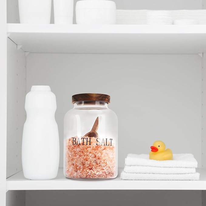 BKYFPQ 2Pcs 74 oz Glass Bath Salts Jar, Bath Salt Container - Image 3