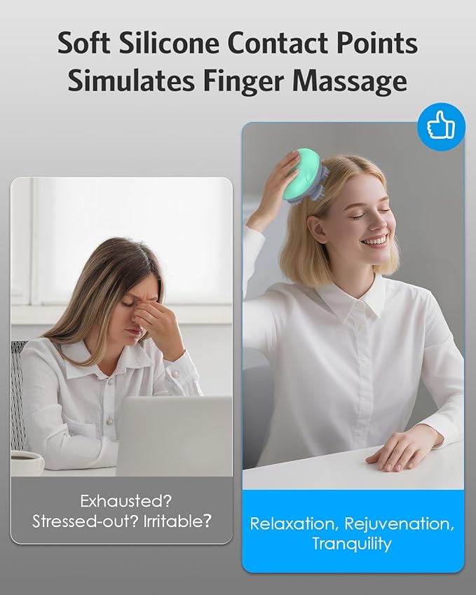 AMIR Electric Scalp Massager, Portable Head Massager - Image 3