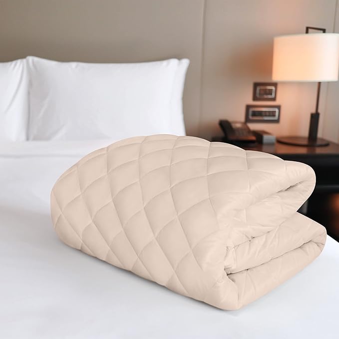 Utopia Bedding Quilted Fitted Mattress Pad, Queen Size, Elastic Fitted Mattress - Image 5