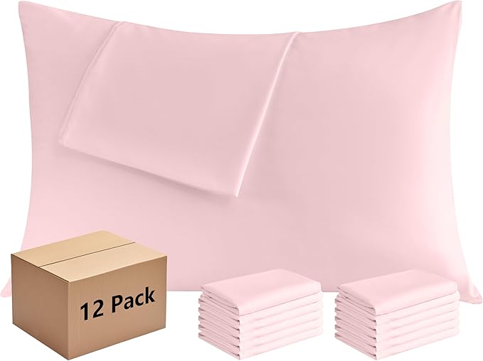 Pillowcases Standard 12 Pack, 20x26 Pillow Cases by Culve
