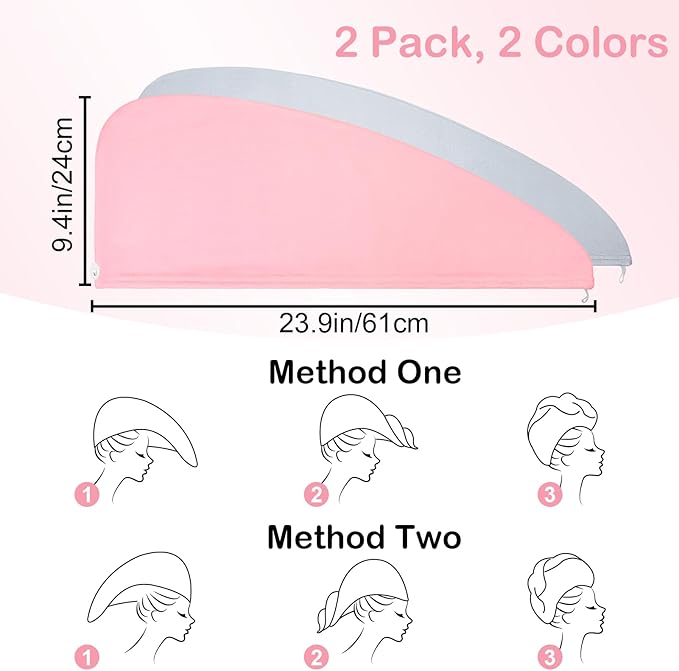 Basumee Microfiber Hair Towel Wrap - Image 6
