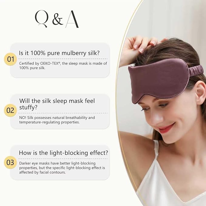 ZIMASILK Adjustable 100% 22 Momme Mulberry Silk Sleep Mask - Image 7