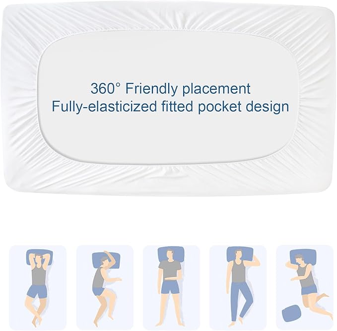 2 Pack Twin Extra Long Mattress Protector Pad Waterproof Quilted, Breathable & - Image 5