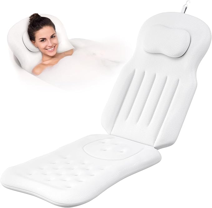 YSJILIDE Full Body Bath Pillow for Bathtub, Spa Bath Pillows for Tub Neck Head by YSJILIDE