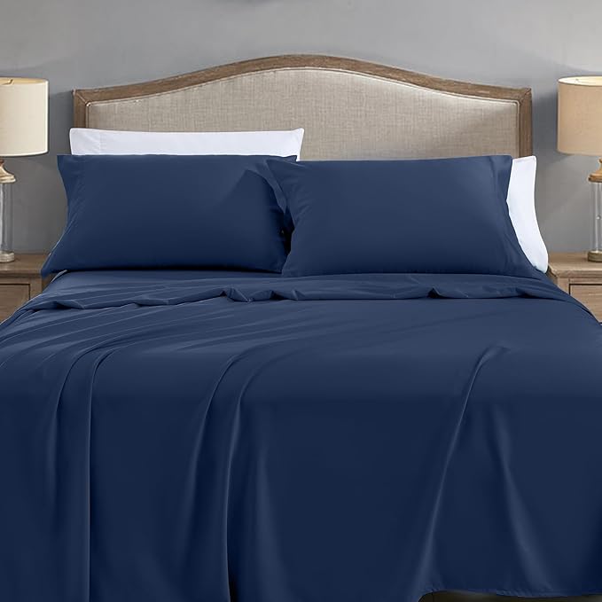 FreshCulture Twin Flat Sheets Only, Soft Microfiber Bedding Sheets - Image 2