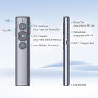 Norwii N95 Presentation Clicker, PowerPoint Clicker for Presentation Remote, Rechargeable Wireless Presenter Pointer, Slide Advancer for PC/Laptop/e-Book in Classroom, Auditorium, Church (Green,USB-A)