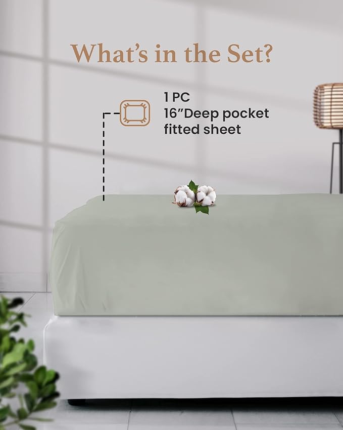 Good Sleep Bedding Queen Fitted Sheet Only Deep Pocket 16 Inch - Image 3
