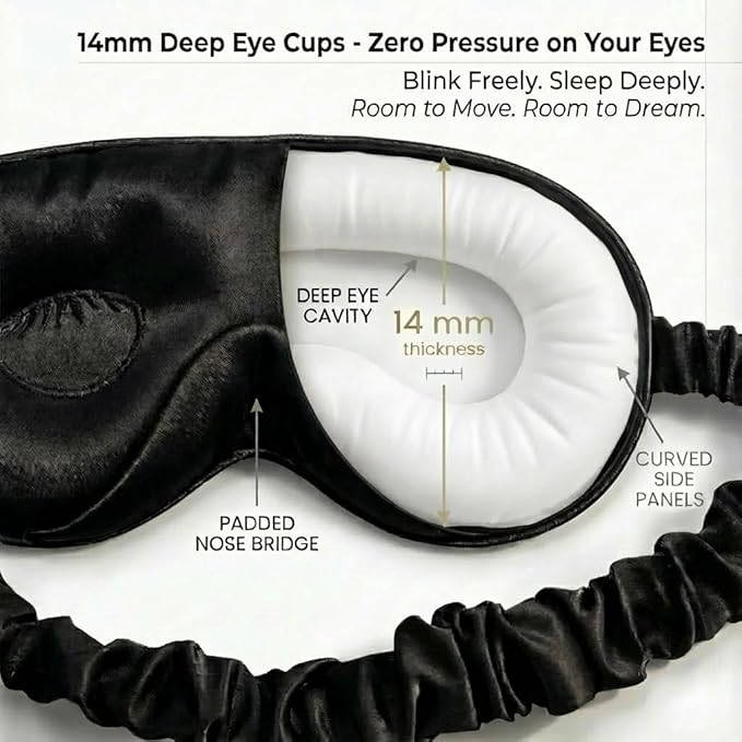 MATASSE 100% Mulberry Silk Sleep Mask 22 Momme Grade 6A - Image 5