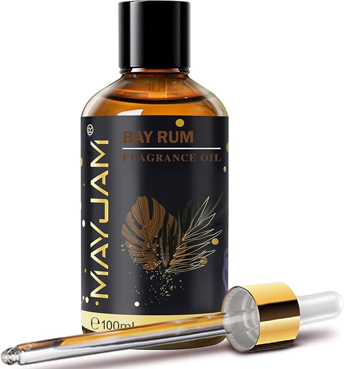 Bay Rum Fragrance Oil Essential Oil, MAYJAM 3.38FL.OZ Bay Rum Oil by MAYJAM