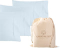 1000 TC Light Blue Standard Pillowcases Set of 4 100% Egyptian Cotton Pillow by GoodSleepBedding