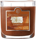 Colonial Candle Pumpkin Pie Scented Jar Candle, 2 Wick, 3.5 oz, Mottled Wax by ColonialCandle