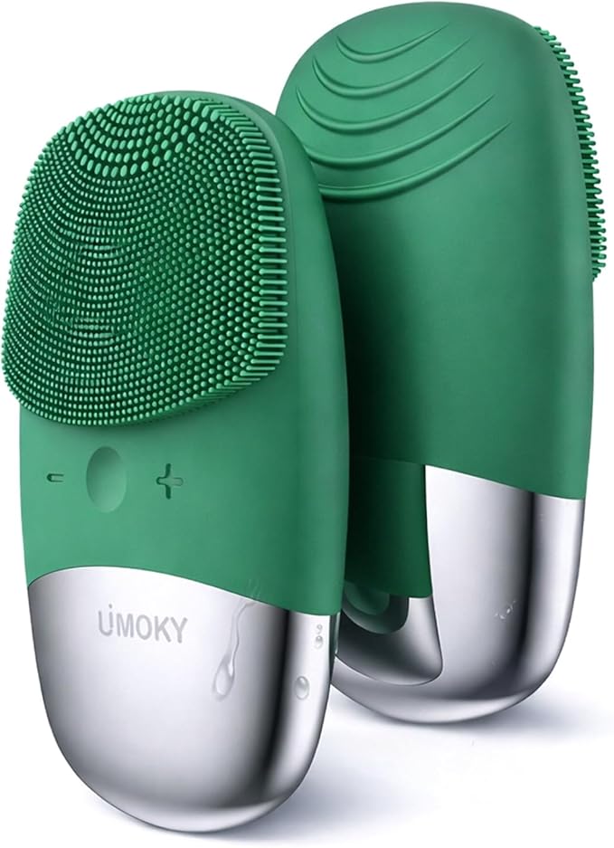 Facial Cleansing Brush, 3-in-1 Electric Silicone Face Scrubber, Vibrating by Uimoky